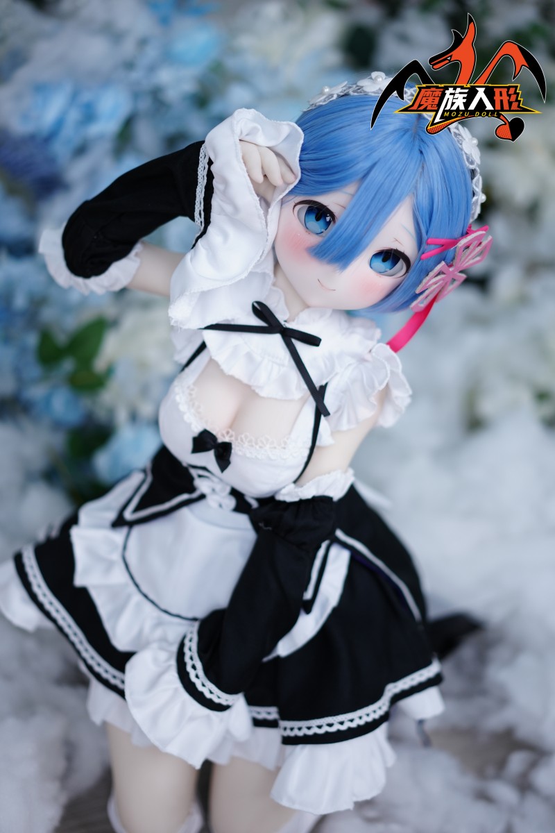 巨乳 アニメラブドール MOZUDOLL- Rem 85cm ソフトビニール製頭部+ TPE製ボディ 制服も付属